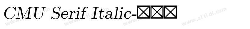 CMU Serif Italic字体转换